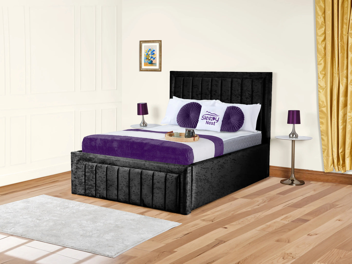 Grand panel Upholstered bed