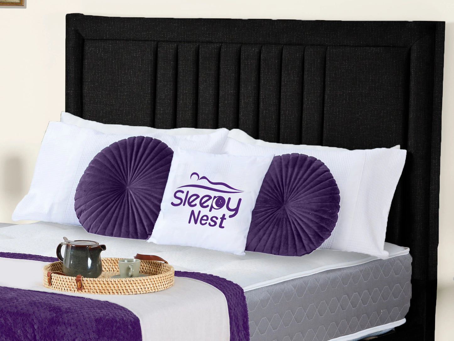 Cannas upholstered bed