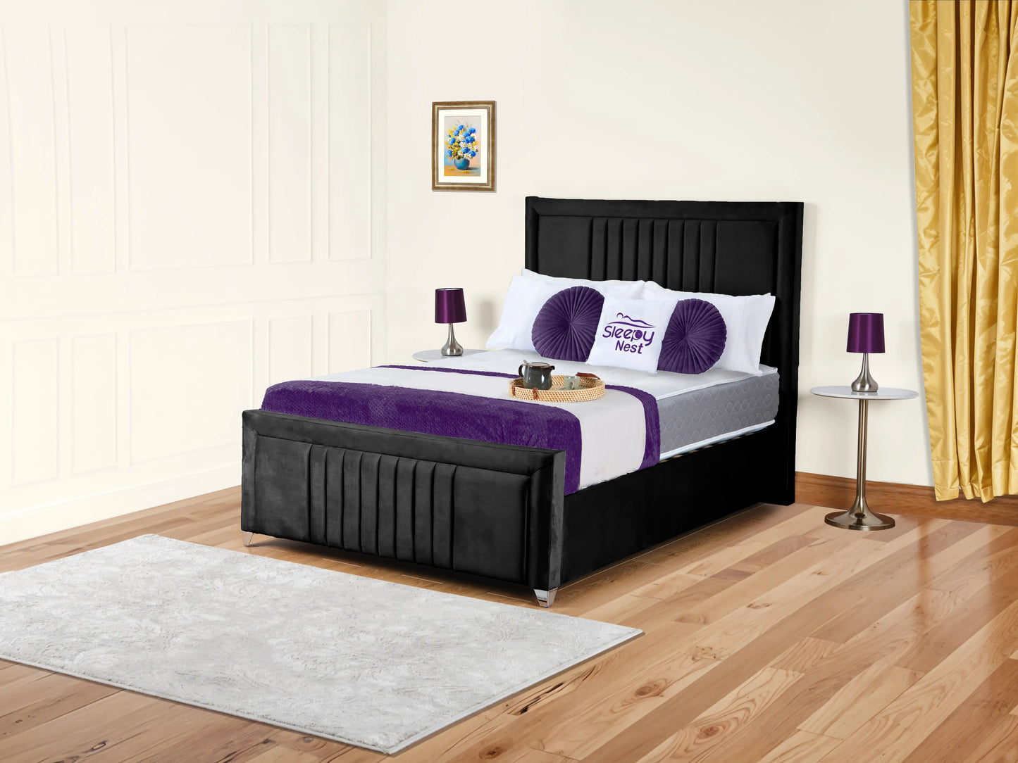 Cannas upholstered bed
