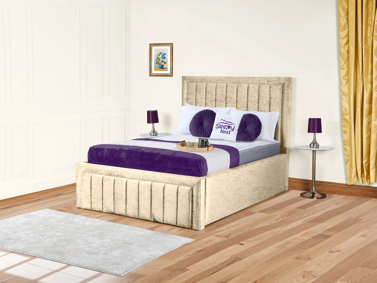 Grand panel Upholstered bed