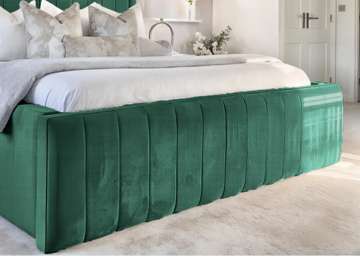 Geneva lined Upholstered Bed