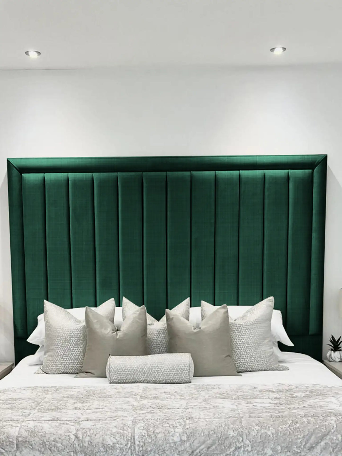 Hampton panel upholstered bed