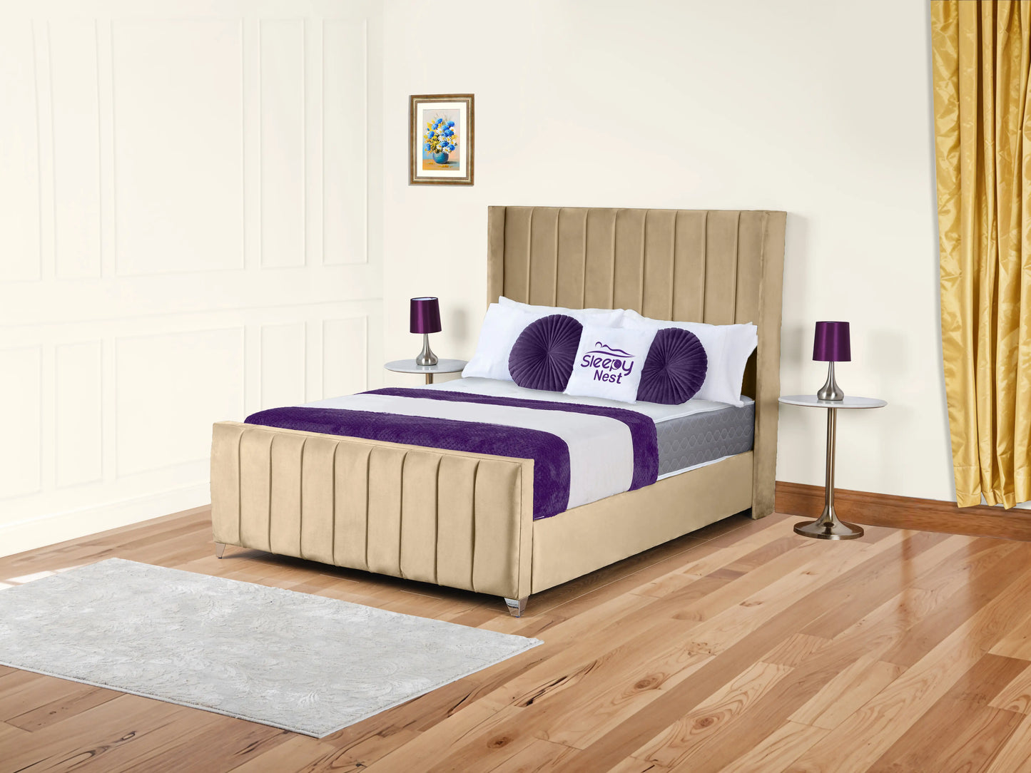 Empire Winged upholstered Bed