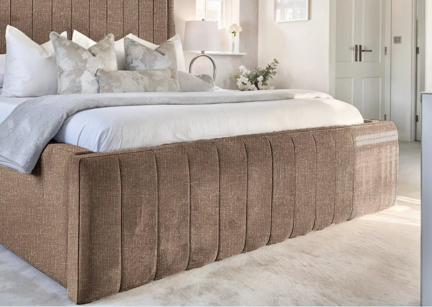 Geneva lined Upholstered Bed
