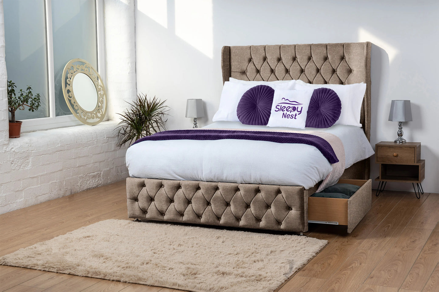 Luxor Wingback Divan Bed