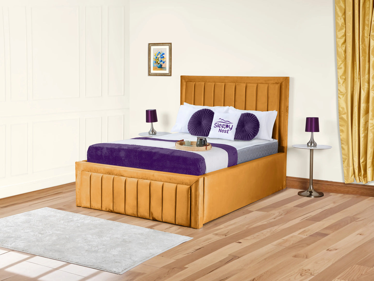 Grand panel Upholstered bed