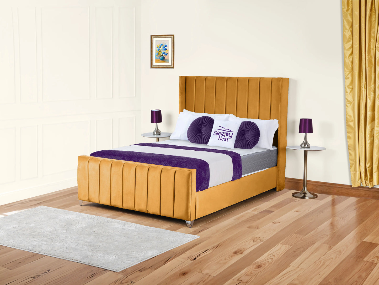 Empire Winged upholstered Bed