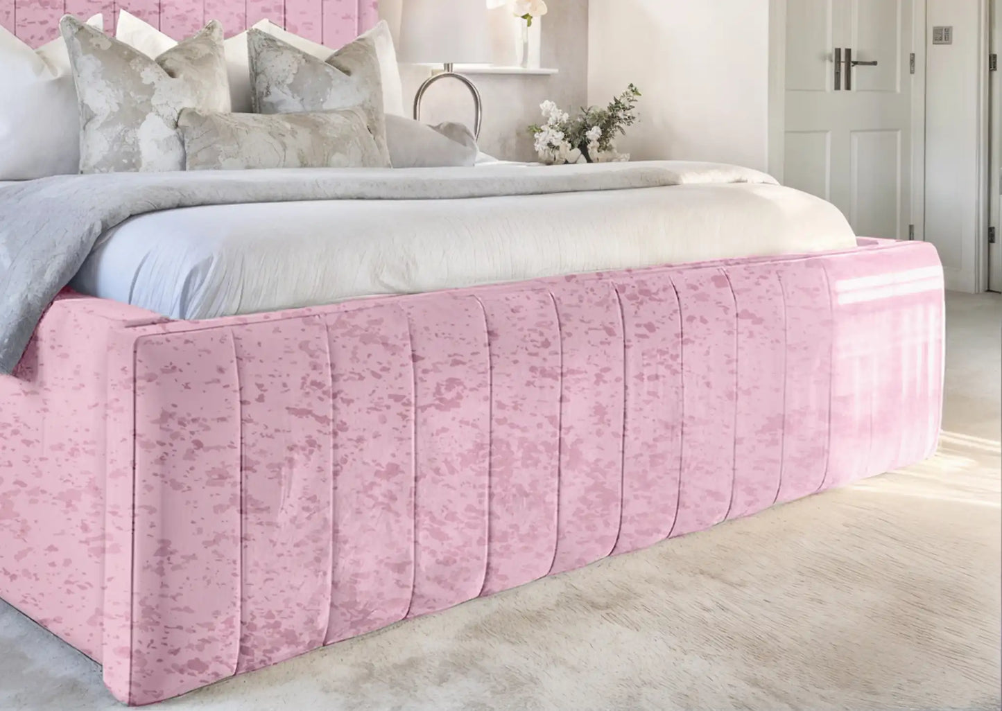 Geneva lined Upholstered Bed