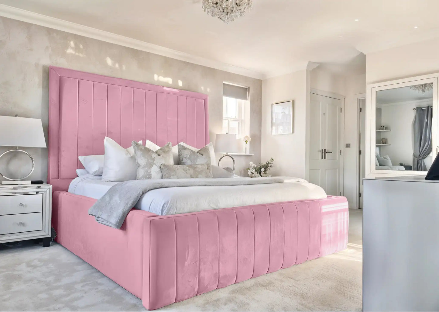 Geneva lined Upholstered Bed