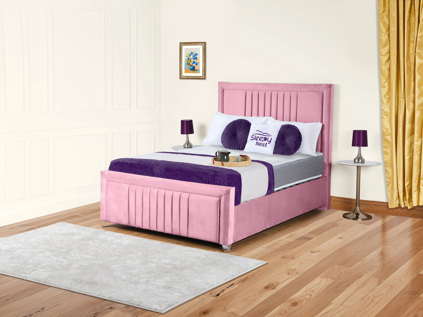 Cannas upholstered bed