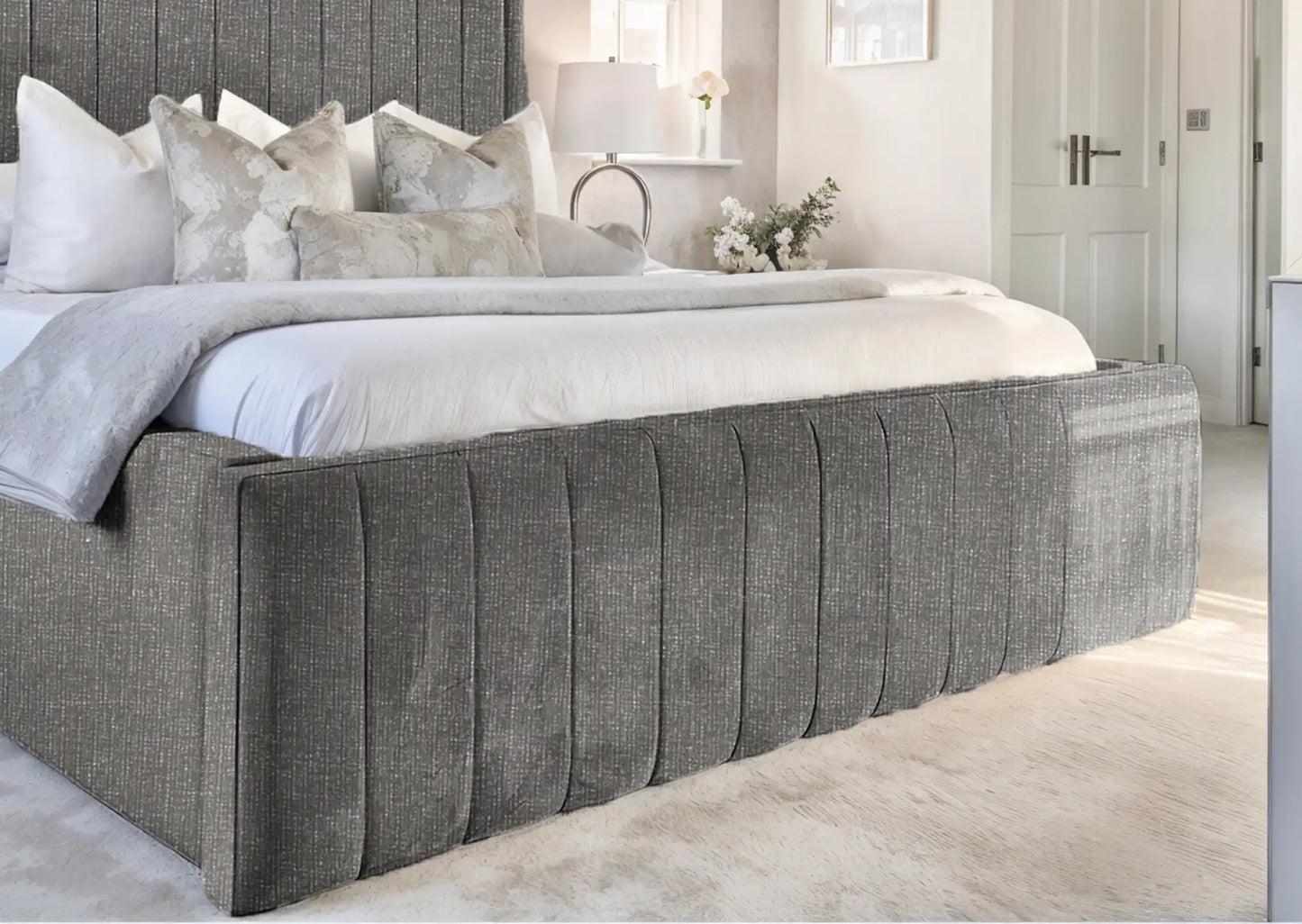 Geneva lined Upholstered Bed
