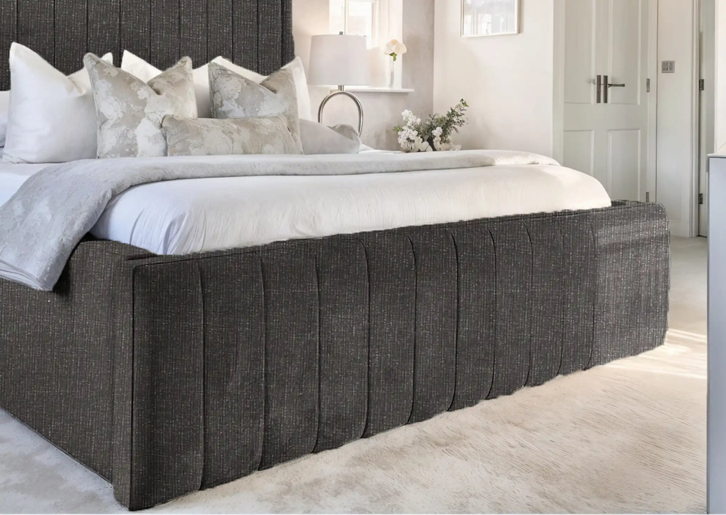 Geneva lined Upholstered Bed