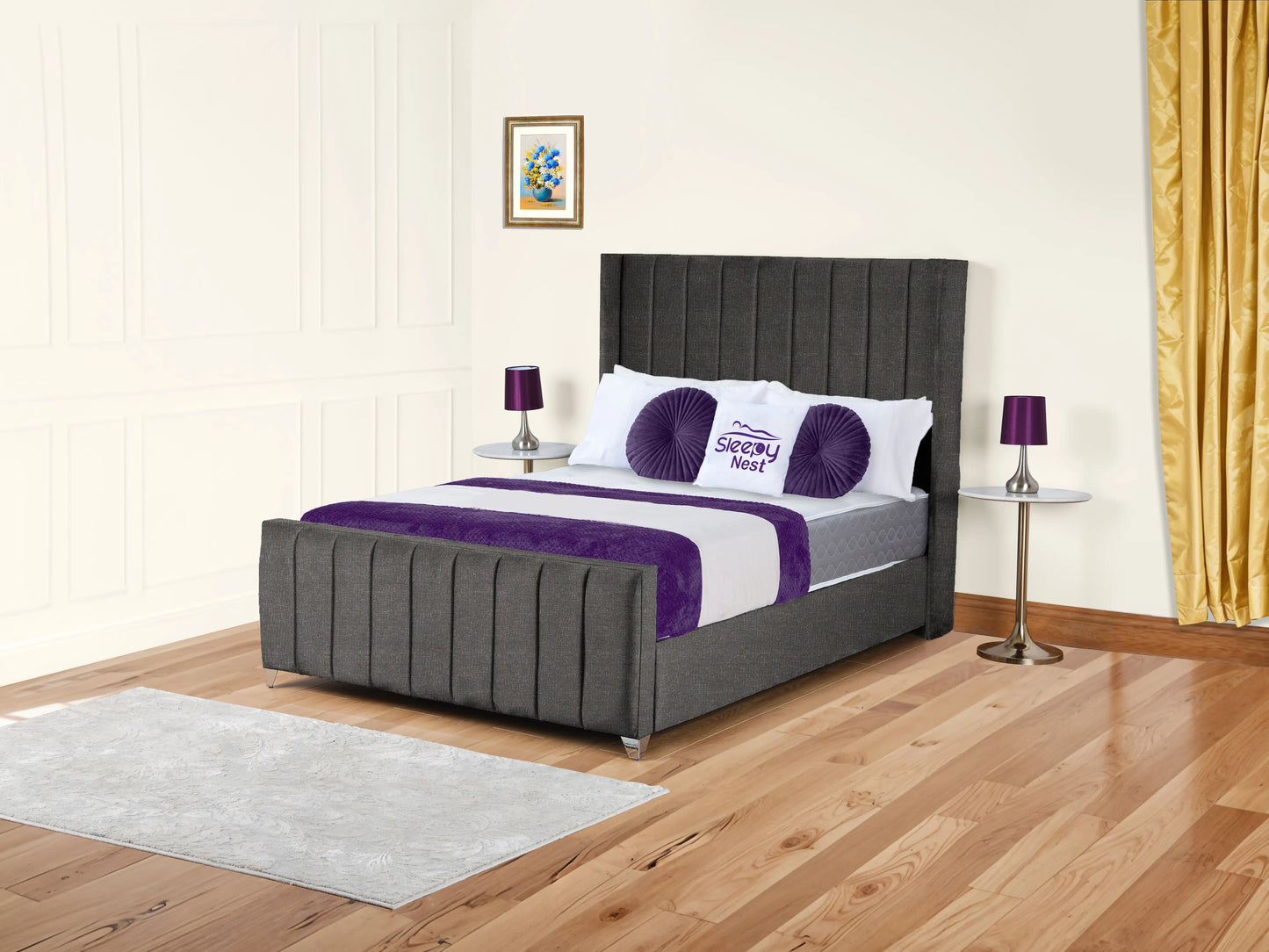 Empire Winged upholstered Bed
