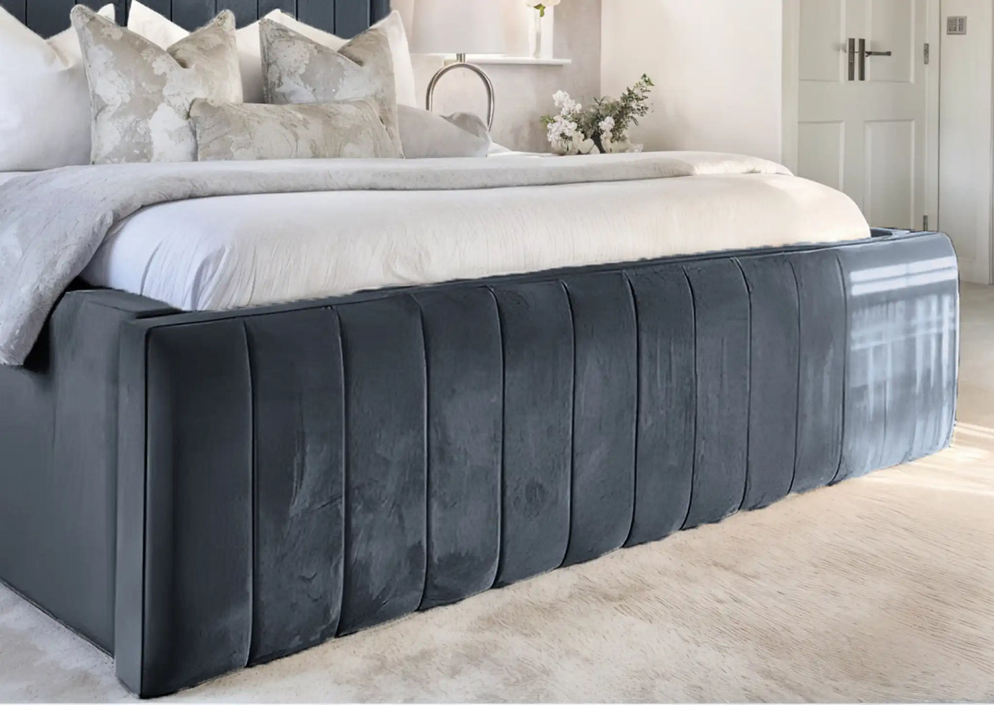 Geneva lined Upholstered Bed
