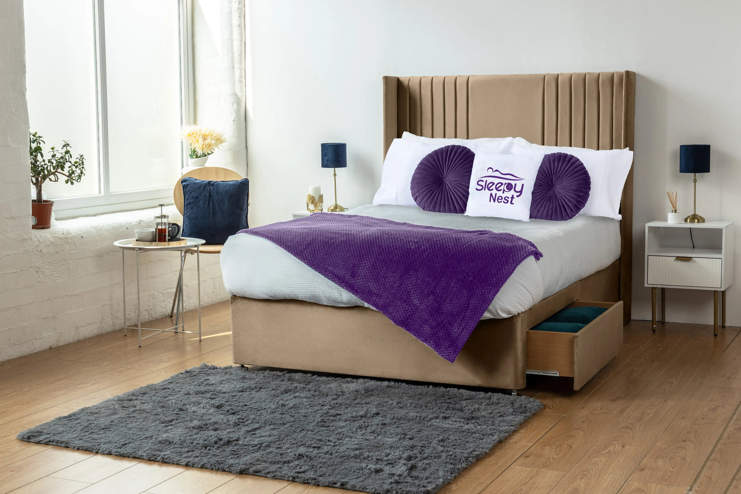 Skyline wingback Divan Bed