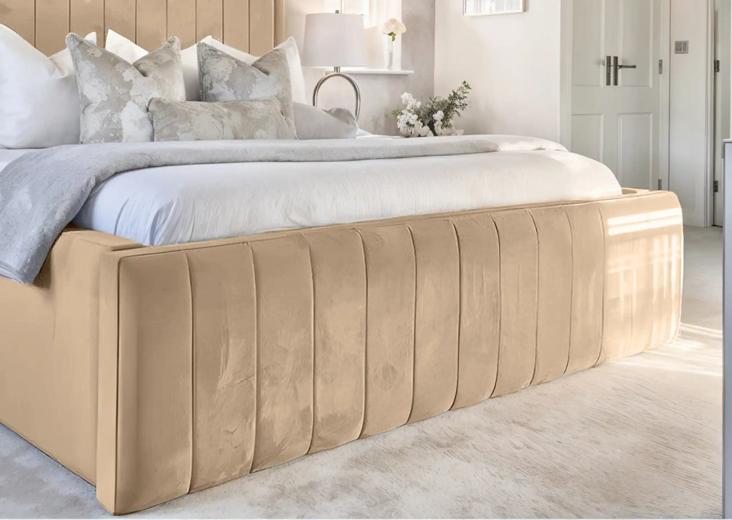 Geneva lined Upholstered Bed