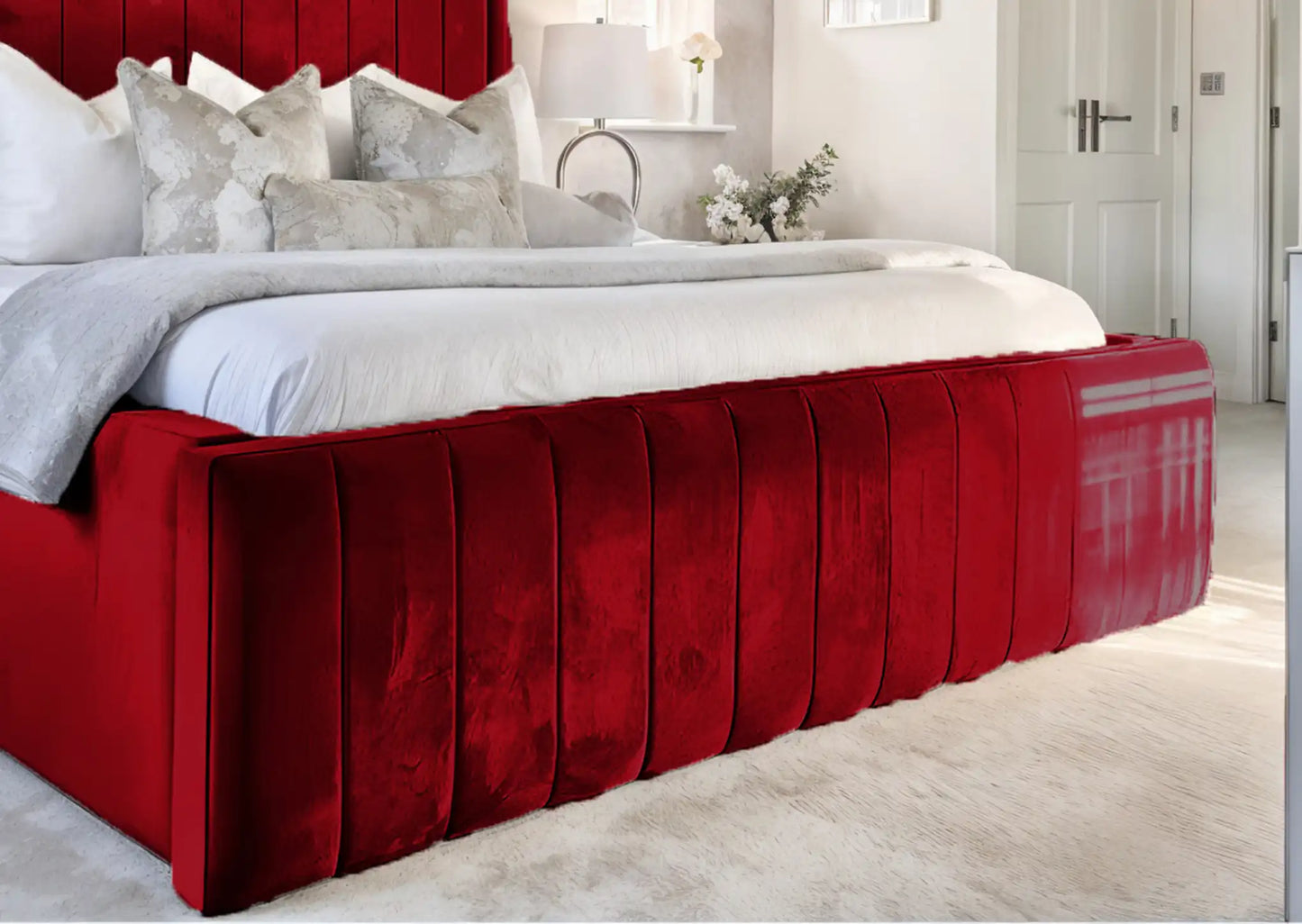 Geneva lined Upholstered Bed