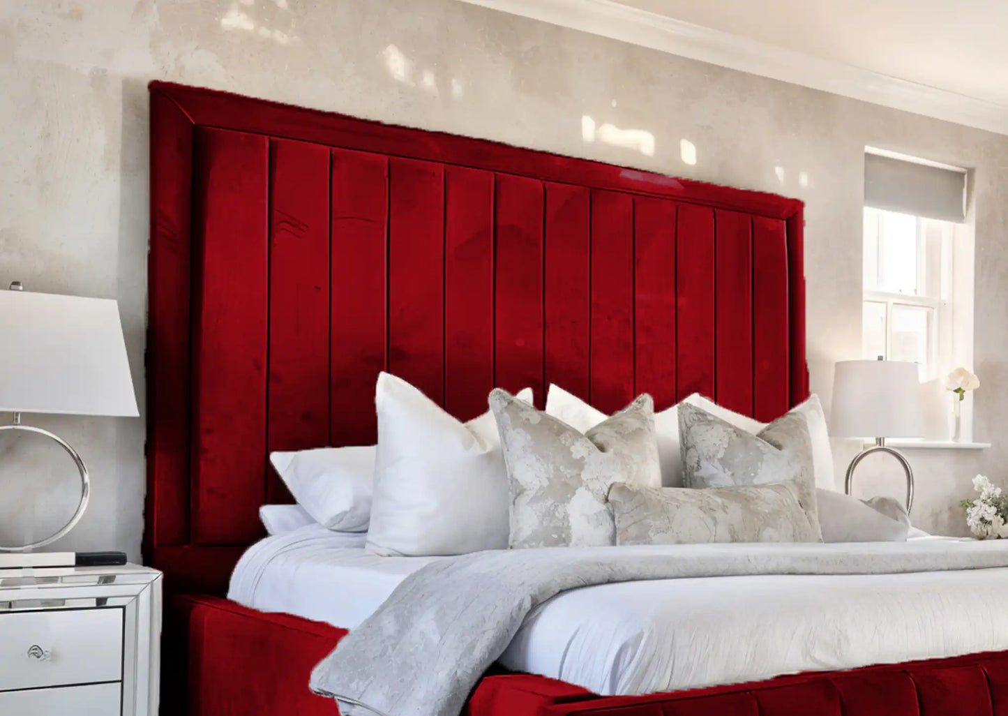 Geneva lined Upholstered Bed