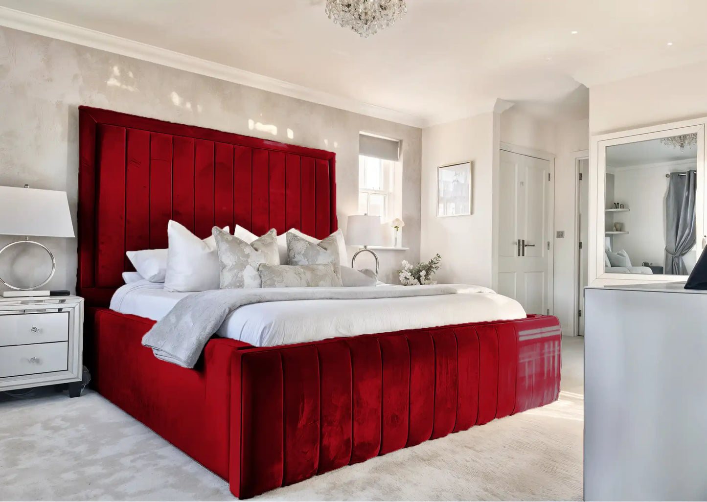 Geneva lined Upholstered Bed