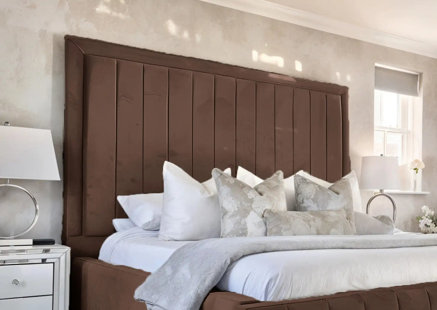 Geneva lined Upholstered Bed