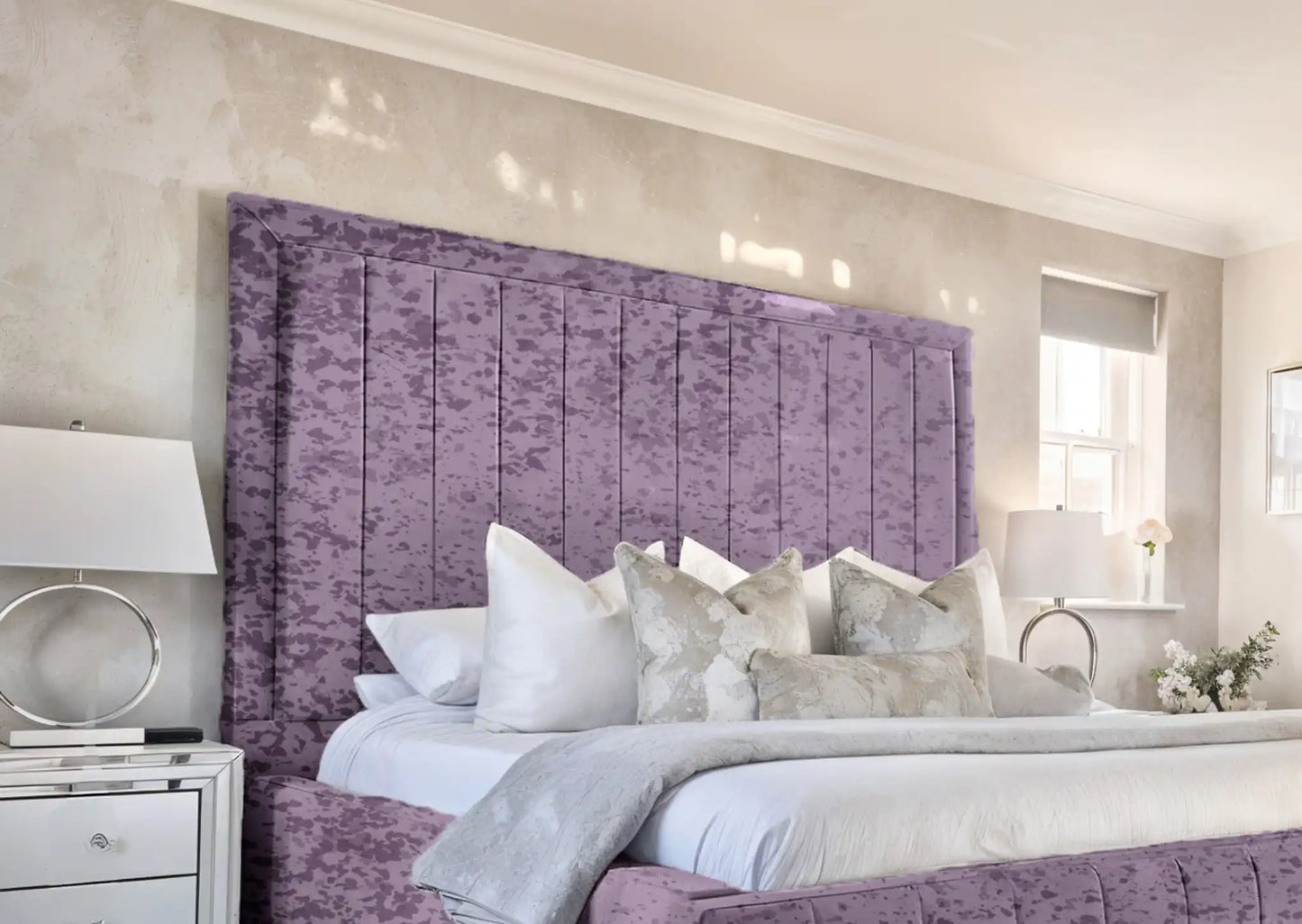Geneva lined Upholstered Bed
