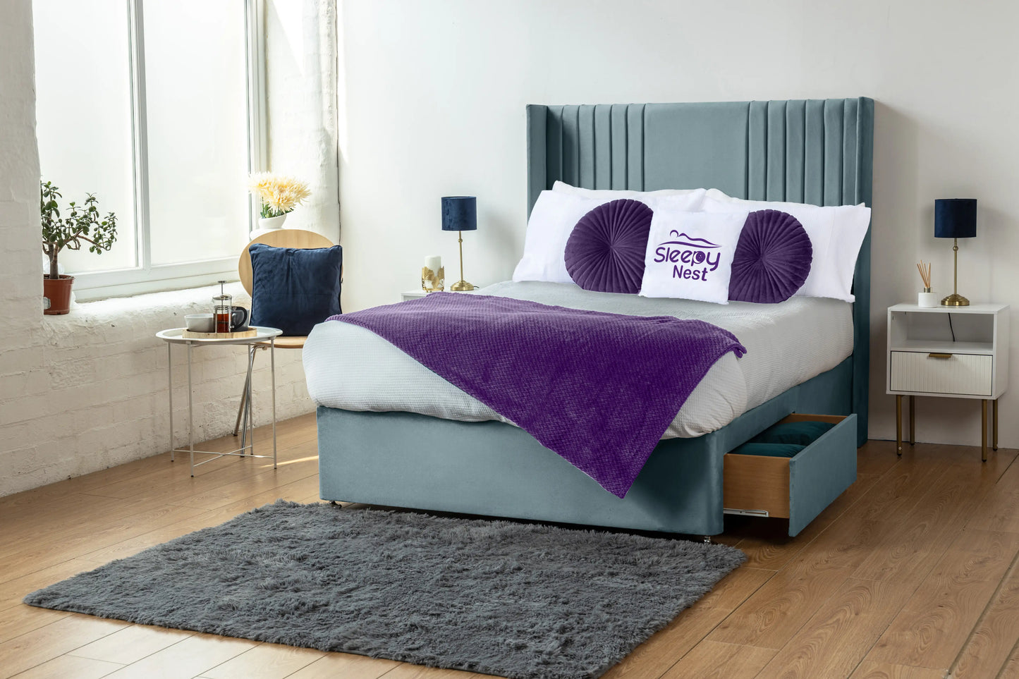 Skyline wingback Divan Bed