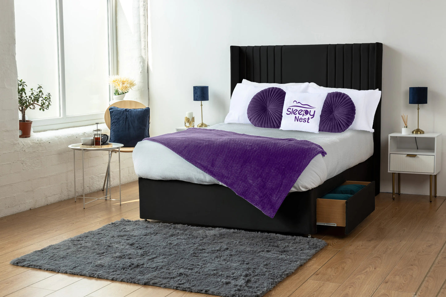 Skyline wingback Divan Bed