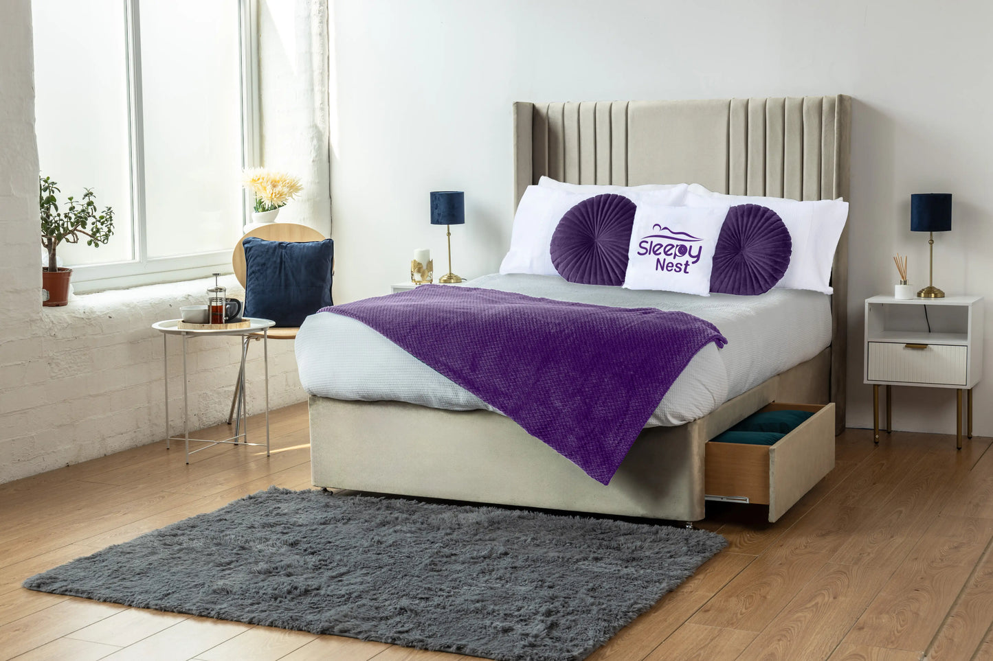 Skyline wingback Divan Bed