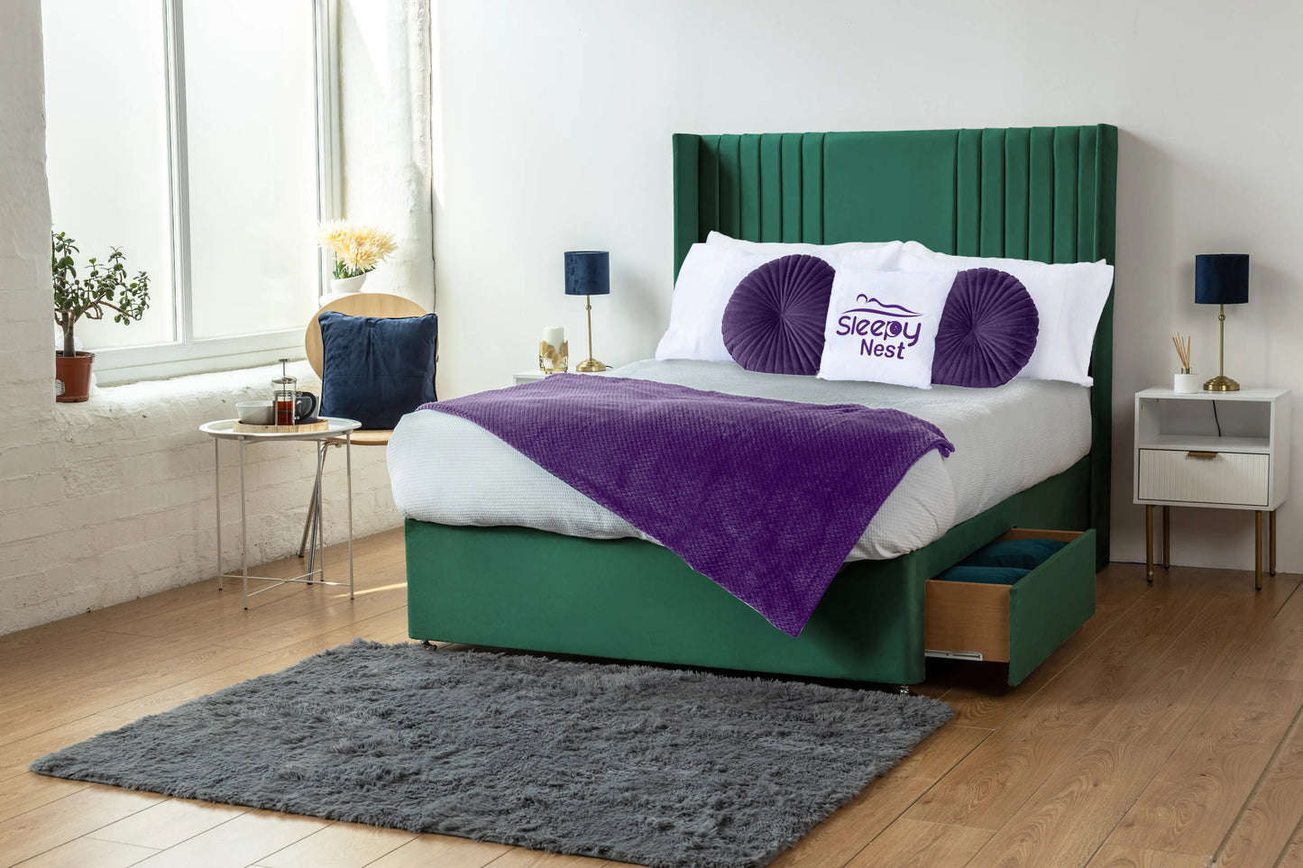 Skyline wingback Divan Bed