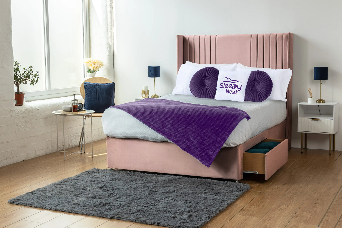 Skyline wingback Divan Bed