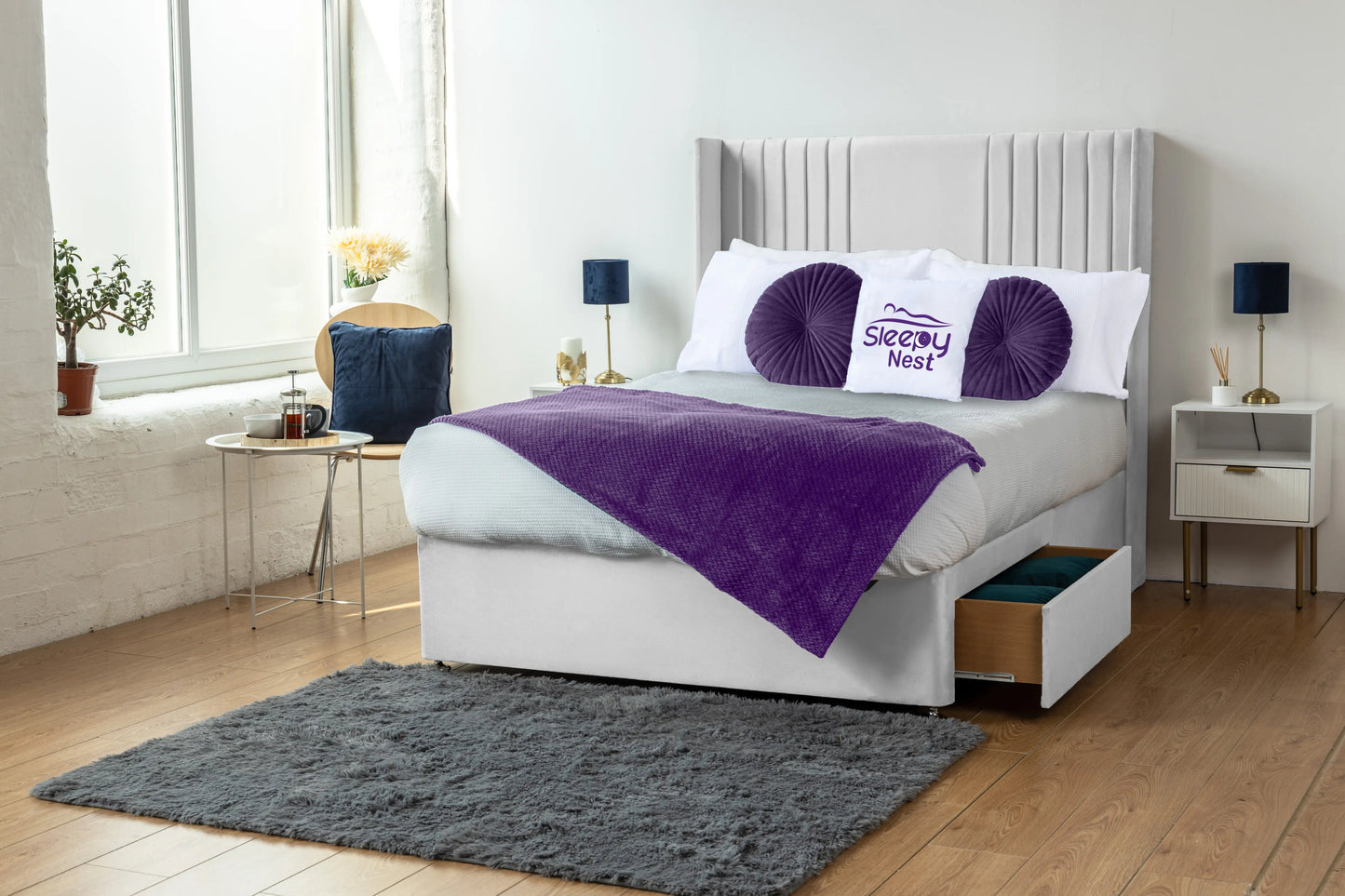 Skyline wingback Divan Bed