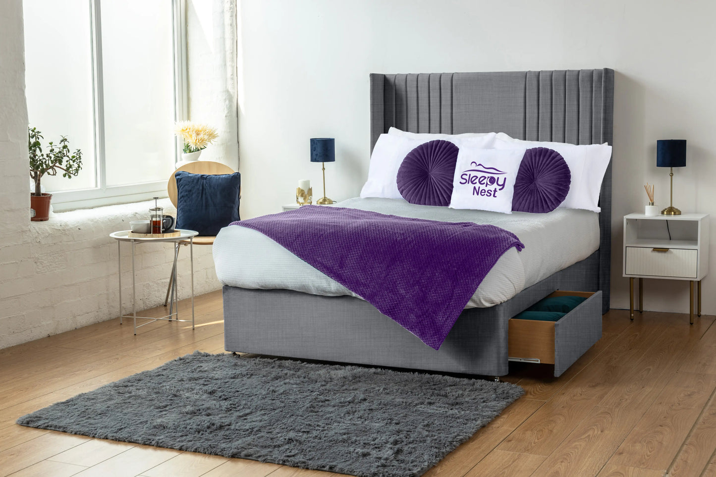 Skyline wingback Divan Bed