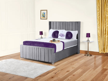 Valencia Lined Wings Upholstered Bed