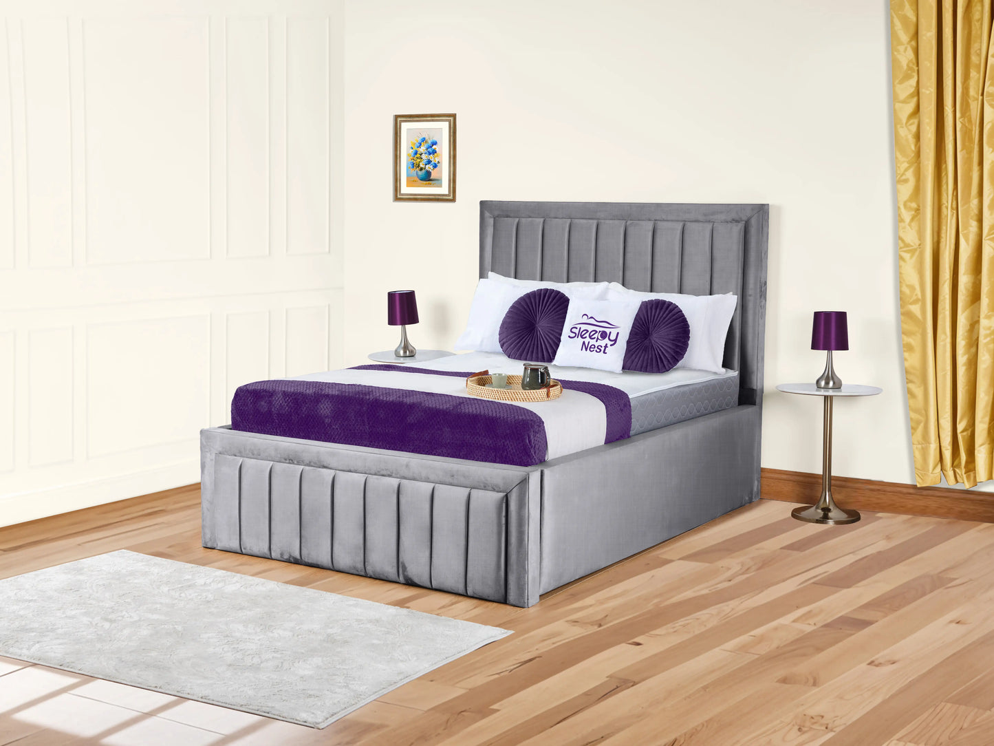 Grand panel Upholstered bed