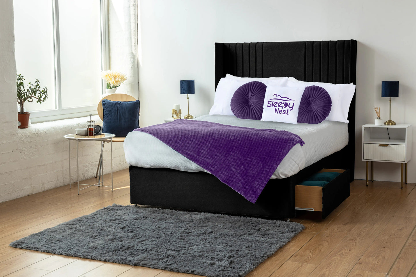 Skyline wingback Divan Bed