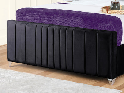 Valencia Lined Wings Upholstered Bed