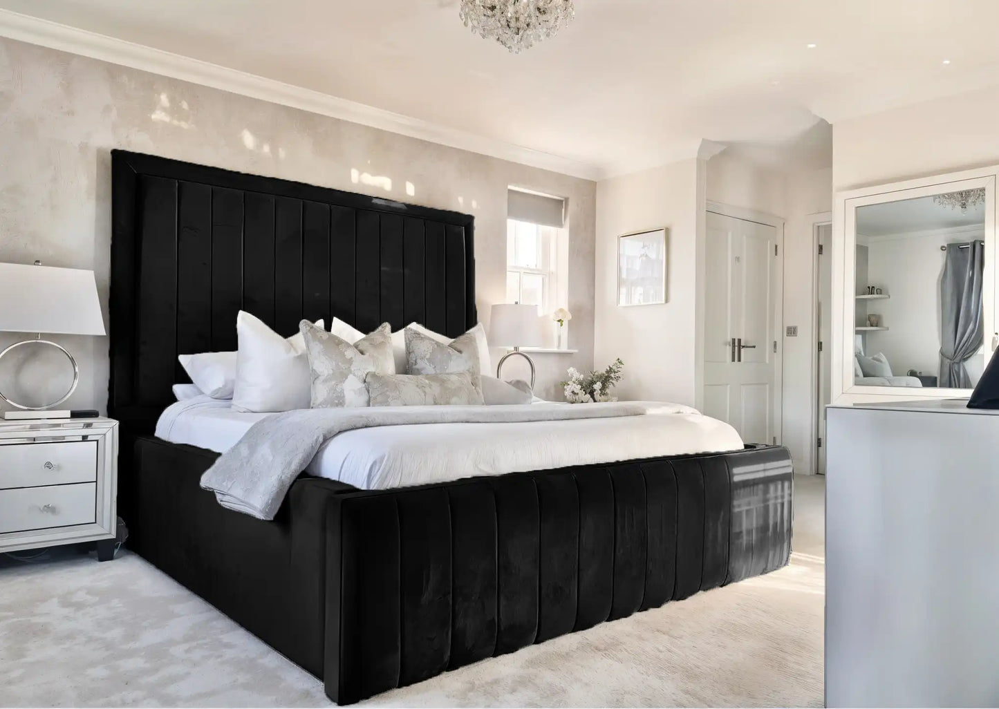 Geneva lined Upholstered Bed