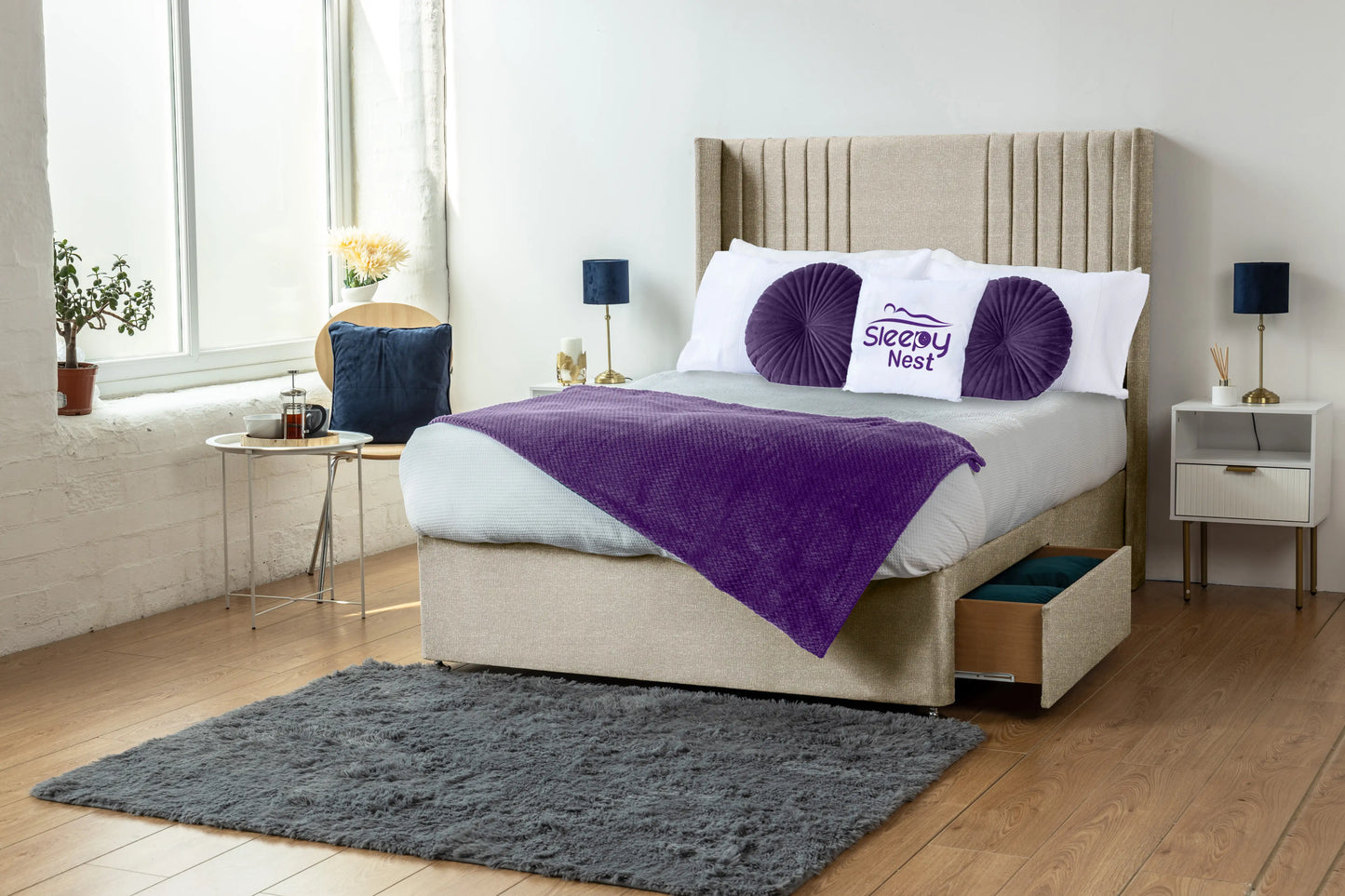 Skyline wingback Divan Bed