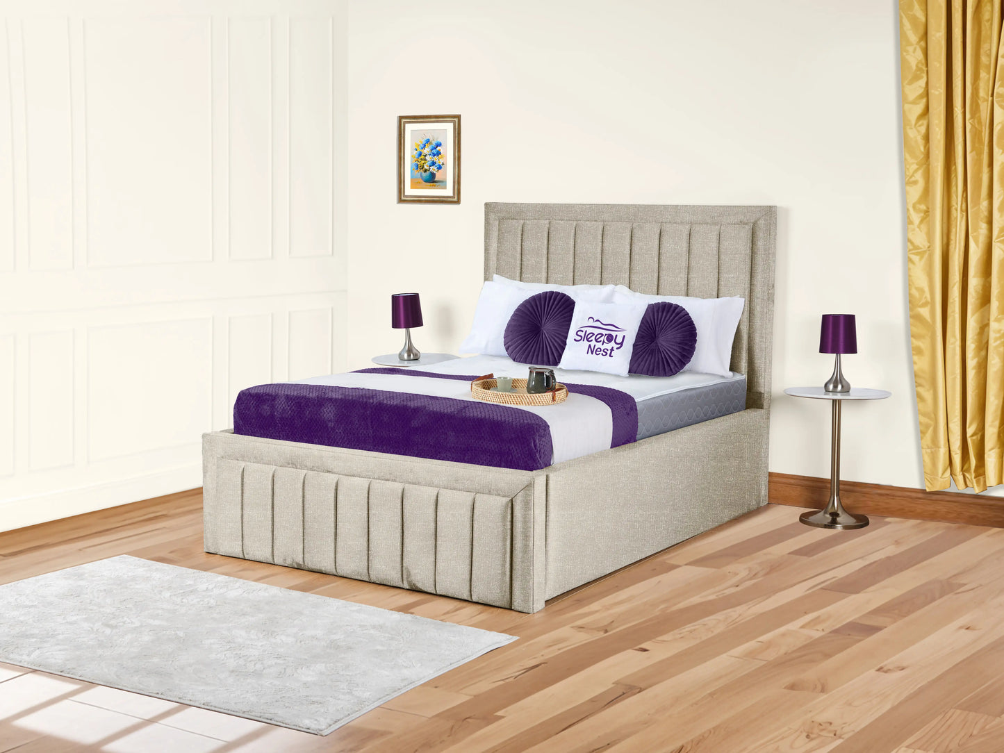 Grand panel Upholstered bed