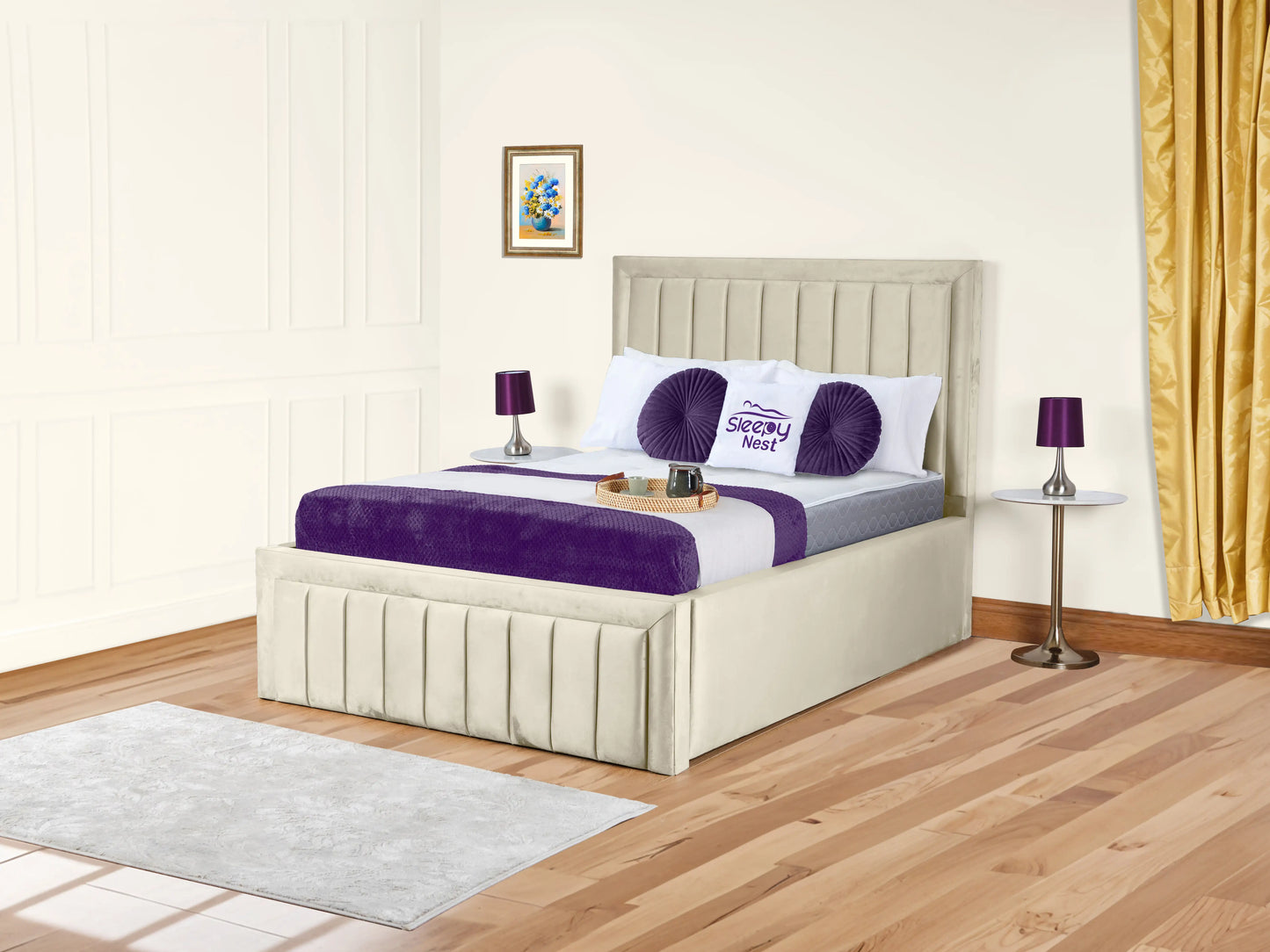 Grand panel Upholstered bed