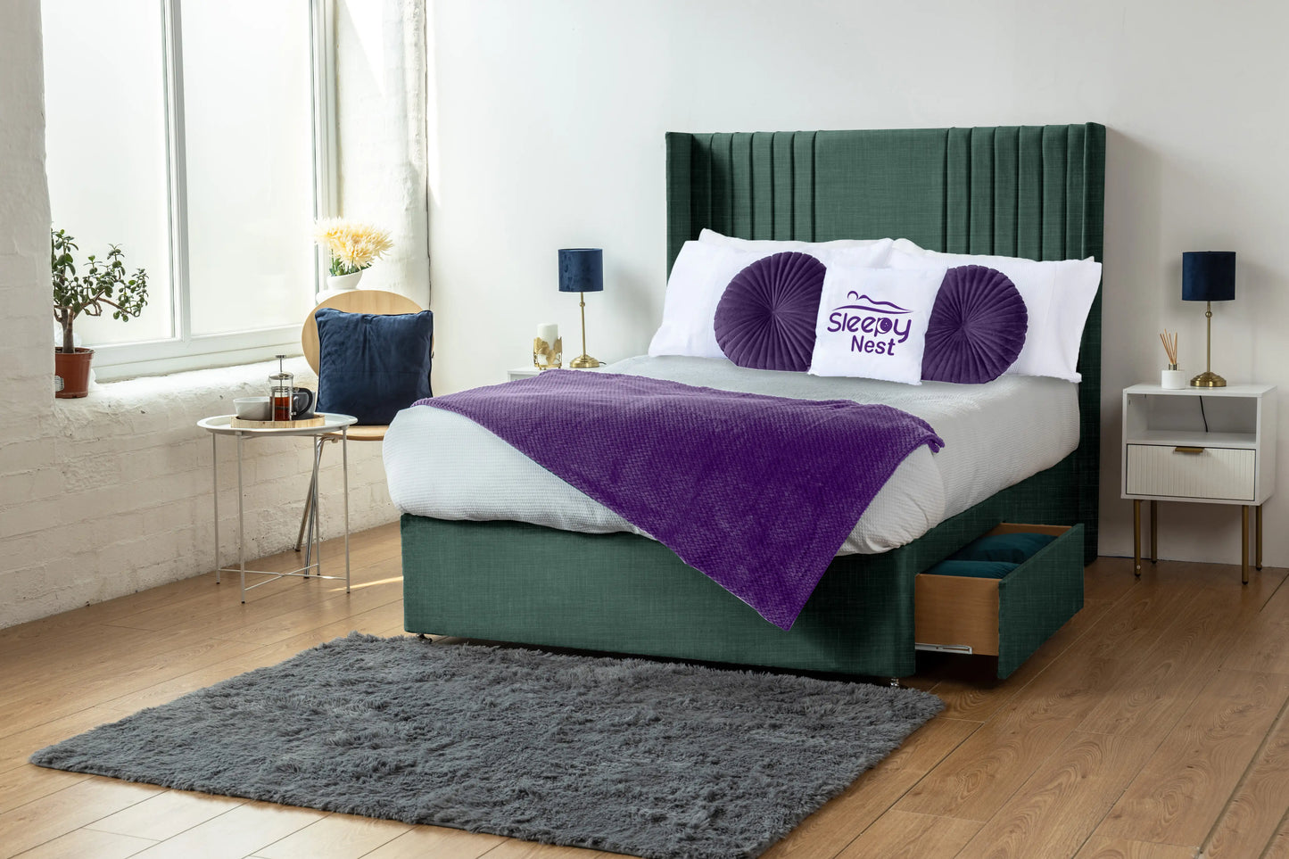Skyline wingback Divan Bed