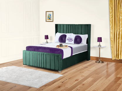 Valencia Lined Wings Upholstered Bed