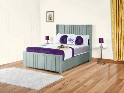 Valencia Lined Wings Upholstered Bed