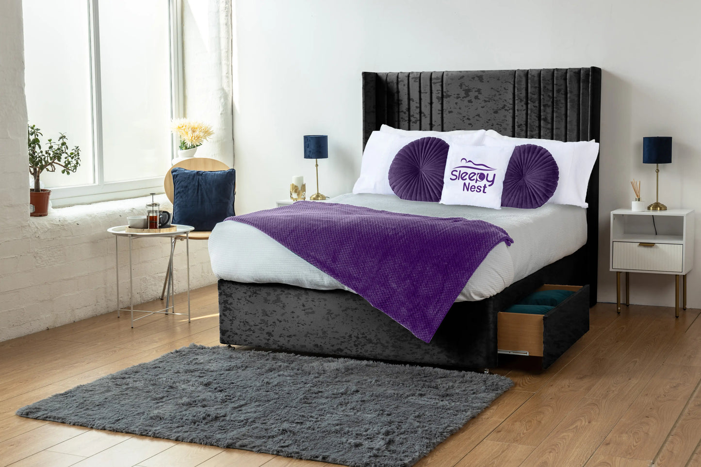 Skyline wingback Divan Bed