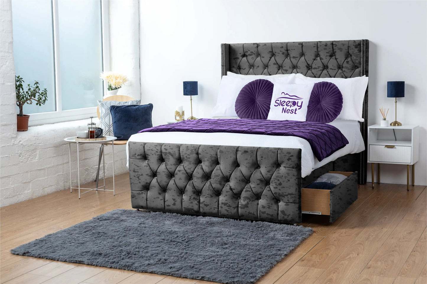 Emily Wingback Divan Bed