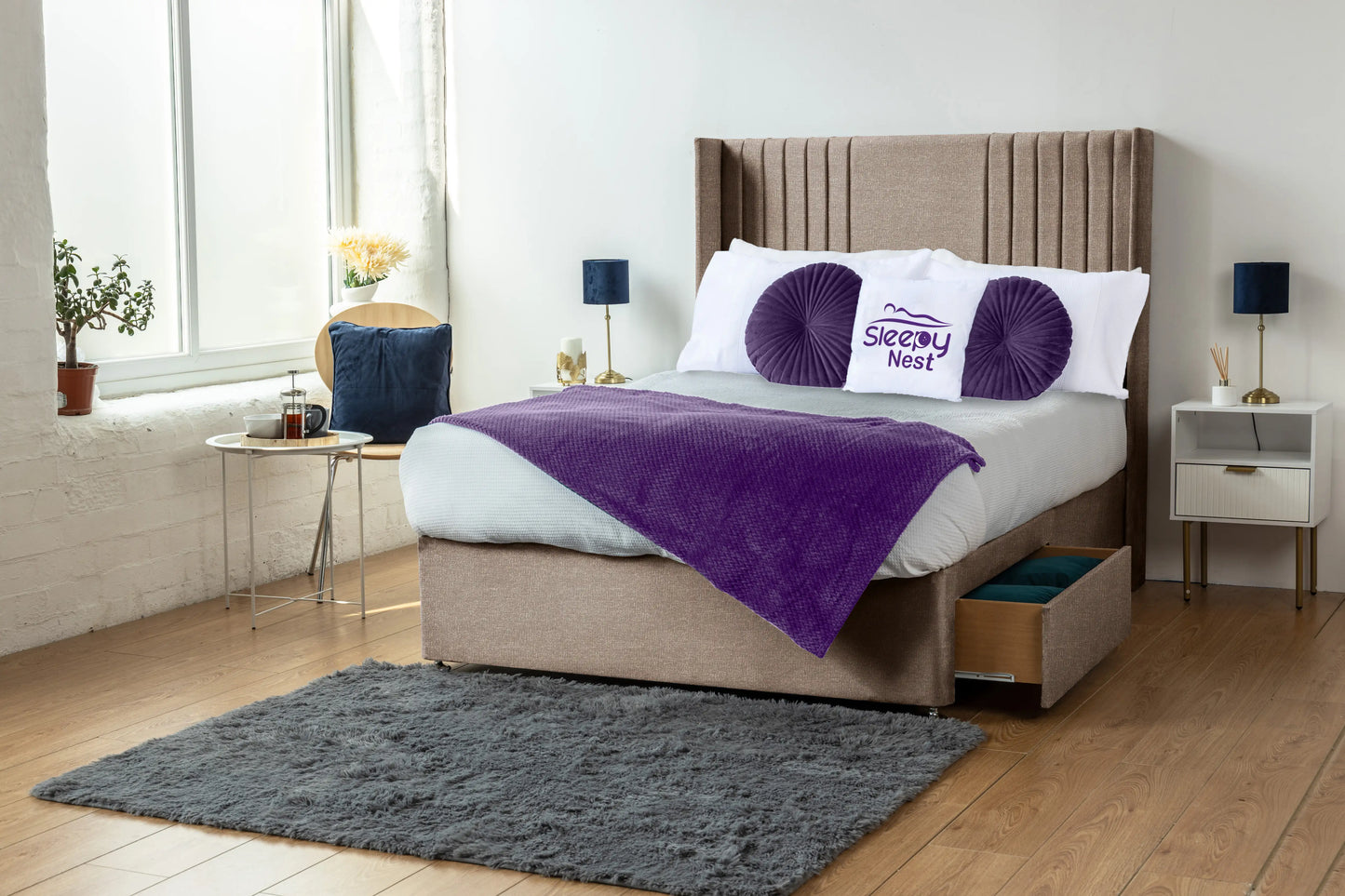 Skyline wingback Divan Bed