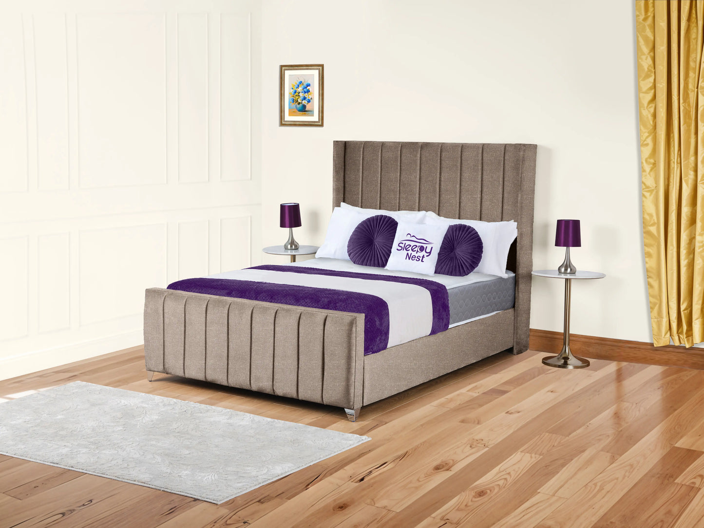 Empire Winged upholstered Bed