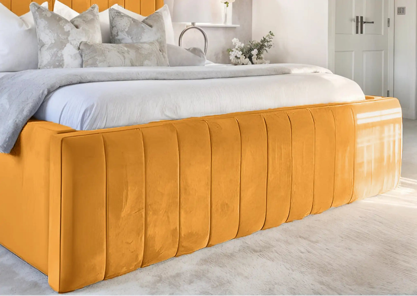 Geneva lined Upholstered Bed