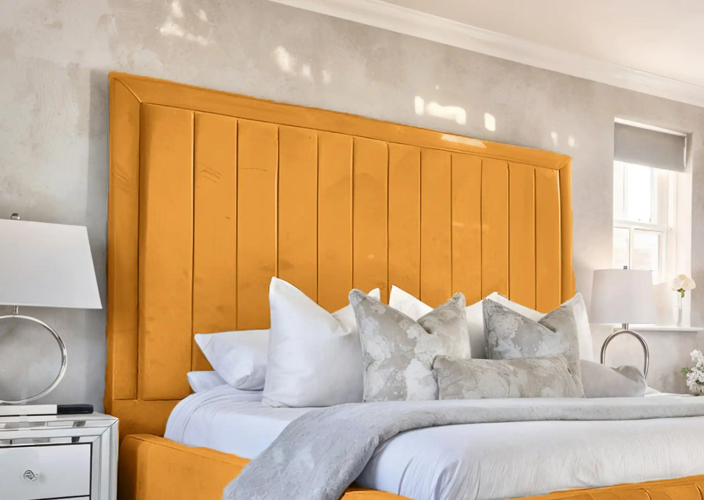 Geneva lined Upholstered Bed