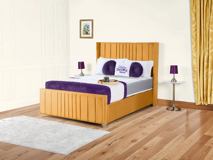 Valencia Lined Wings Upholstered Bed
